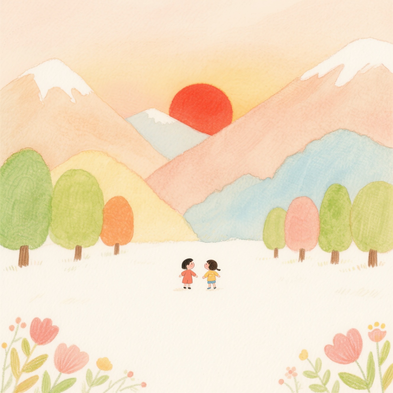 夕配图