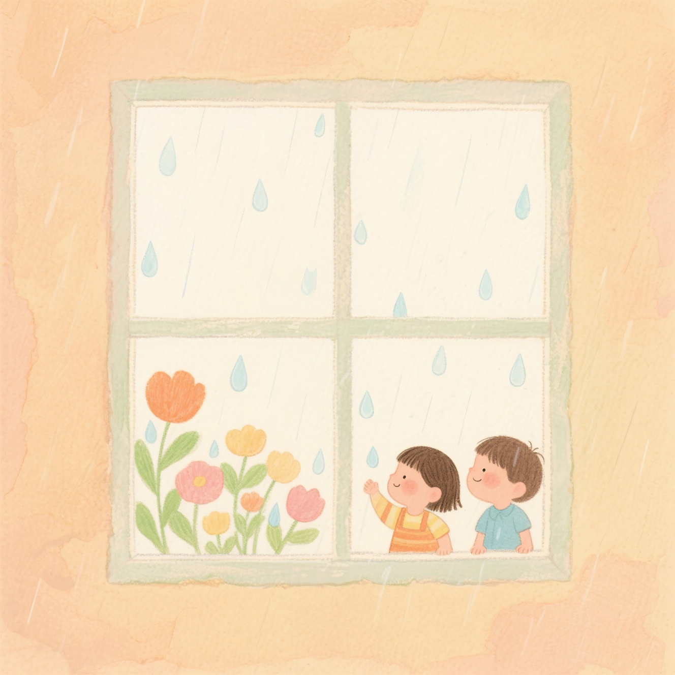 雨配图